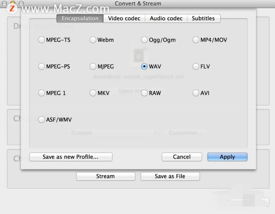 在Mac上如何用VLC播放器转换视频格式？